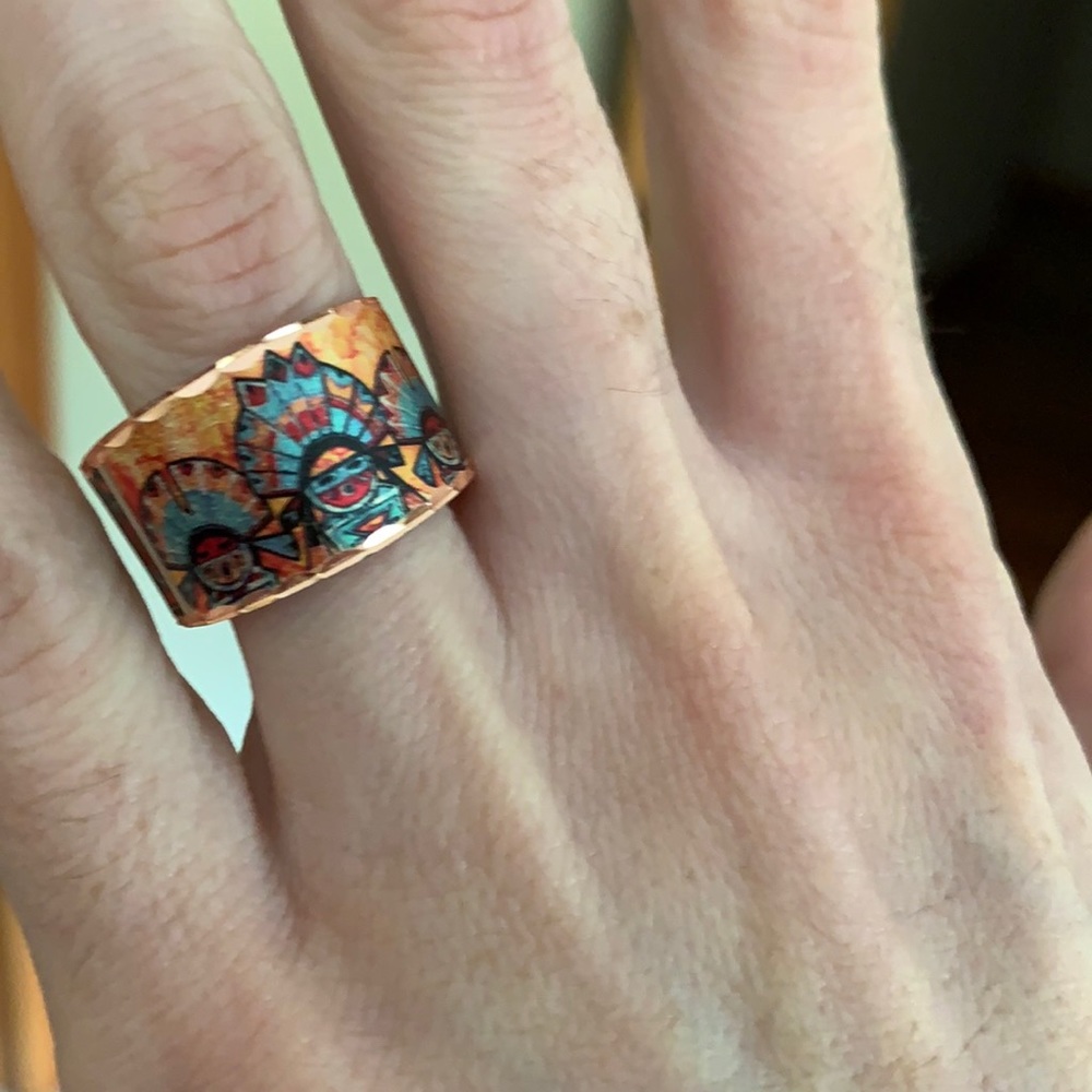 Native American Sun Kachina Art Ring